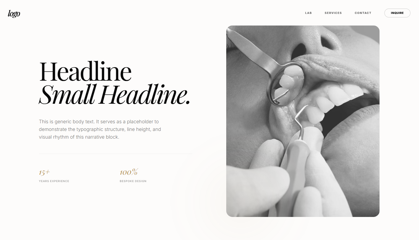 Dentist website concept by Forzaic